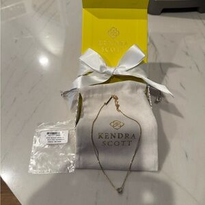 🌺Kendra Scott Gold Necklace with Aqua Stone🌺